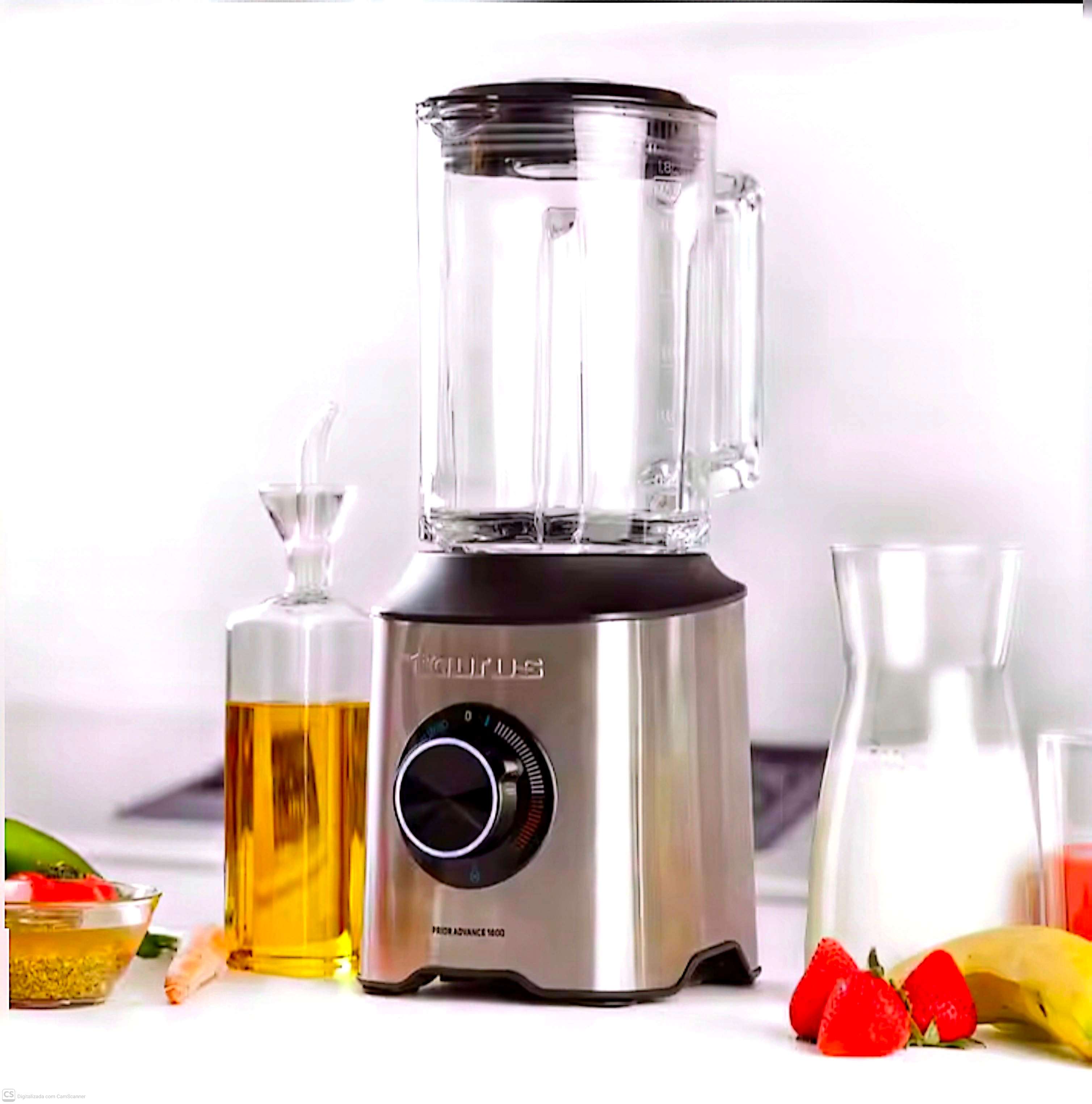 Liquidificador Taurus Prio Advance 1800W, 2L, Jarro de Vidro, 6 Lâminas em aço inoxidável,  picador de gelo,comando rotativo aço