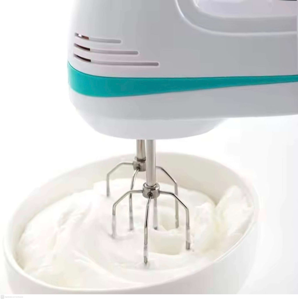 Dcook Misturador de 300W com 5 Velocidades e função Turbo 2 varetas e 2 Ganchos em aço inoxidável sem BPA, Electrodoméstico para cozinha, Hotelaria e Pastelaria.